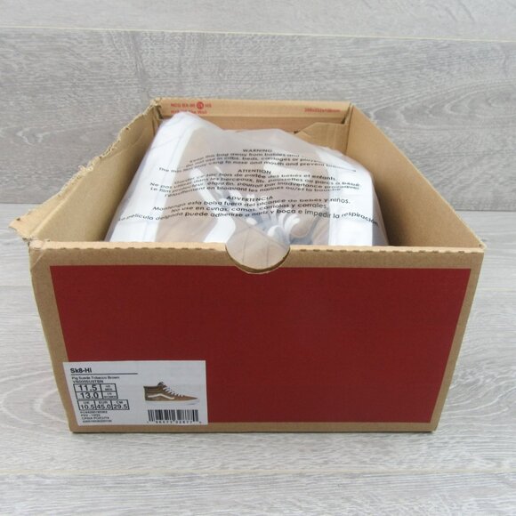 Vans Sk8-Hi Suede Sneakers Men's Size 11.5 Brown NEW - Picture 14 of 15